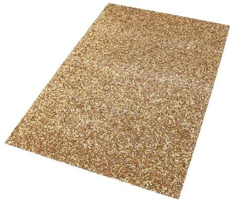 LOORGVEL Tapis à Ongles Strass Brillants Doré avec Coussin Repose-bras pour Manucure Professionnelle, Tapis de Table Multifonction pour Nail Art et Photo, Accessoire Hygiénique et