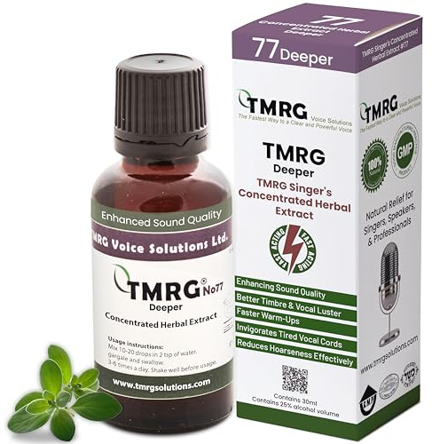 TMRG Singer’s Concentrated Vocal Remedy (#77)-Herbal Solution for Vocal Rehabilitation|Reduces Vocal Pain & Vocal Folds Swelling-Improves Vocal Depth, Tone and Power|Warms-up and Invigorates the Voice