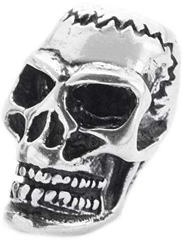 Windalf Haar & Bartperle Skull 20 mm Totenkopf Bartschmuck Silberperle 925 Sterling Silber