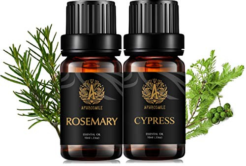 Aromaterapia cipresso olio essenziale Set per diffusore, 2X10ml 100% Pure rosmarino oli essenziali Kit per Humidifier- Cypress, rosmarino oli set,aromaterapia Rosemary Olio Kit,Pure cipresso Olio Set