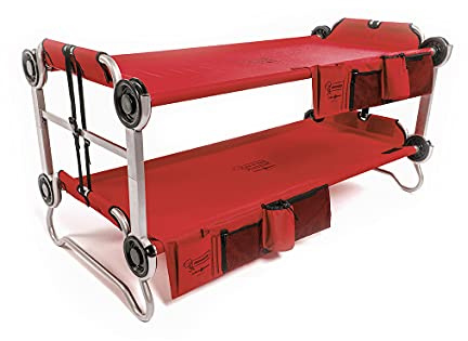 Disc-O-Bed Kid-O-Bunk Kinderetagenbett mit Seitentaschen rot