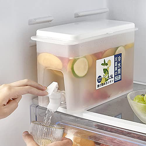 Water Dispenser 3.5L Gallon Capacity, Drink Dispenser for Fridge, Beverage Dispenser with Spigot, Drink Dispensers for Parties, Drink Dispenser Keeps Beverage Cold for Outdoor Parties and Daily Use