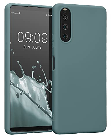 kwmobile Handyhülle für Sony Xperia 10 IV Hülle - TPU Case - Kabelloses Laden - Schutzhülle Cover in Arctic Night