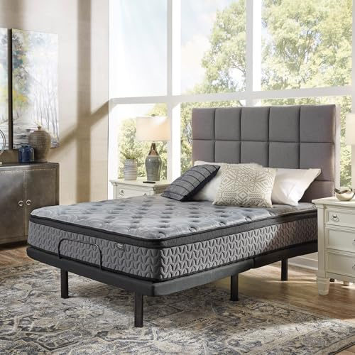 Signature Design by Ashley King Size Augusta2 Mattress 12 Inch Euro Pillow Top Hybrid Mattress with Lumbar Support Gel Memory Foam, Fiberglass Free, Mattress In A Box