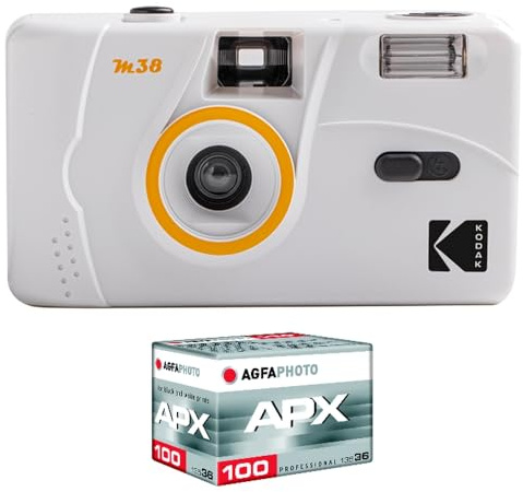 KODAK - Appareil Photo Rechargeable KODAK M38-35mm, Objectif Haute Qualité, Flash Intégré, Pile AA