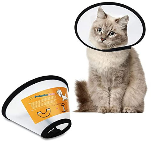 Forma Cono per Cane Gatto,Collare Elisabettiano Cane,Collare Elisabettiano Gatto,Collare Elisabettiano Regolabile, Adatto per Gattini e Cuccioli, Taglia 5 per Gatti e Cani da 6-10 kg