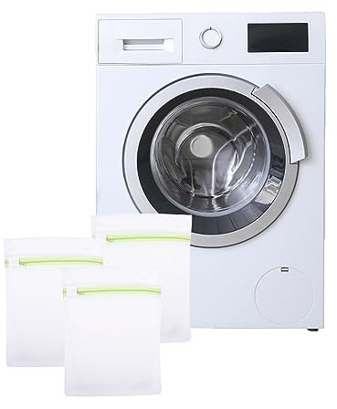 Wäschenetz für Waschmaschine 3 Stück Wäschenetz 23 x 30 cm, Wäschesack mit Reißverschluss, Mesh Wäschesack, Wiederverwendbar Wäschebeutel, Waschmaschine Netzbeutel für BH, Unterwäsche, Babykleidung