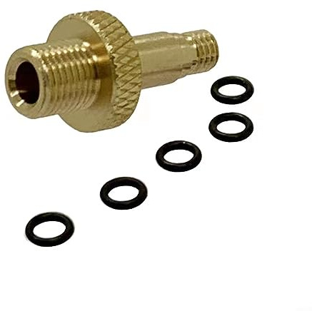 Herramienta de adaptador de válvula de aire, aleación de aluminio para bicicleta, bomba de aire de choque trasero, herramienta de adaptador de válvula para DT Sw-iss para Rockshox Monarch con 4 juntas