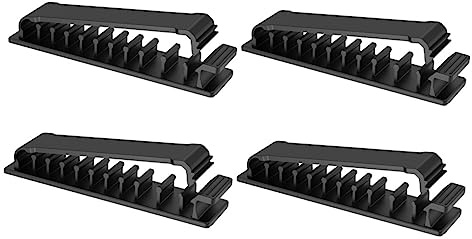 Gadpiparty 4pièces Organisateur De Câbles Adhésif Réglable Clips De Rangement Pour Câbles Gestion Des Câbles Pour Chargeurs Usb Et Fils Électriques