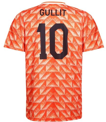 Kingdo Maglia da Calcio 88 Gullit - Olandese - Arancione - Bambino e Adulto - Ragazzi - Regali per Il Calcio - Maglietta Sportiva - Abbigliamento Sportivo - Taglia M