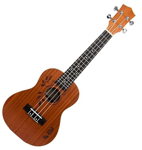 4-saitige Kleine Gitarre, 23 Zoll, 18 Bünde, Korpus Aus Sapeli-Holz, Konzert-Ukulele Mit Ukulele-Tasche Und Stimmgerät Ukulele Einsteiger Kit