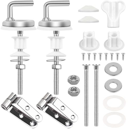 WC Sitz Befestigung 2 Stück Wc Sitz Scharniere Universal Edelstahl WC Sitz Ersatzteile Toilettensitz Behoben Schrauben WC-Sitz Befestigungs Set Zubehör für Toilettensitzschrauben