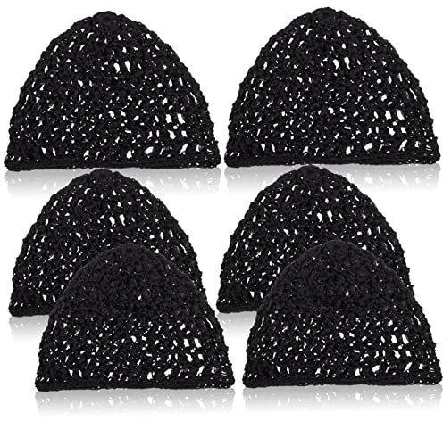 WRITWAA 6stücke Gehäkelte Mesh Haarnetze Stricknetze Für Frauen Dicke Kurzhaar-abdeckungen Elastische Badehauben Für Mädchen Sommerfreundlicher Kopfschmuck
