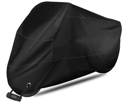 Motorradabdeckung Für Y&amaha T MAX 530 TMAX 530 Motorradabdeckung UV Schutz Staubdichte Schneefeste Motorradabdeckung Wasserdicht(SCHWARZ,XL Für 190cm)