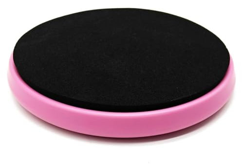CampTeck U7271 Runde Pirouette Board, Eiskunstlauf Spinner, Drehbrett Ballett, Gymnastik Drehscheibe - Rosa mit schwarzem Schaumstoff