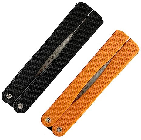 Afilador de Cuchillos de Diamante Negro 2 Piezas de Doble Cara
