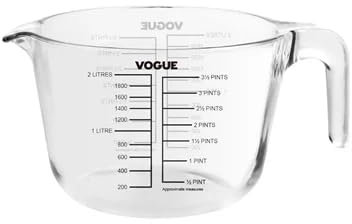 Vogue Glass Measuring Jug 2375ml - measuring Pitcher for Cooking, Baking, Dishwasher and Microwave Safe DP118