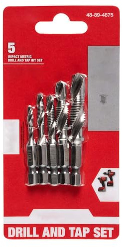 Fits Milwaukee 48-89-4875 Metric Shockwave Impact Drill and Tap Bit Set - 5 PC
