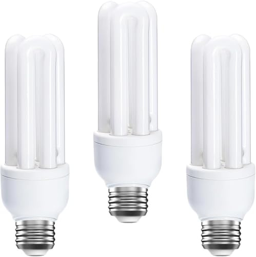 3 Pack E27 ES CFL Light Bulbs, Energy Saving Light Bulbs Screw 11W=60W, Energy Saving E27 Edison Screw ES Cap Compact Fluorescent Bulb, Warm White