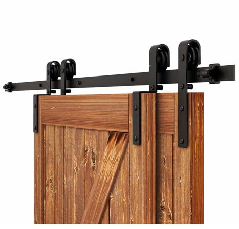 Kit Scorrevole For Porta A Due Ante, Kit Binario For Ferramenta Scorrevole, Kit Binario Di Giunzione For Ferramenta For Porta A Due Ante, For Uso Interno/esterno(90.5 Track)