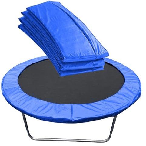 BLGVGKLPNT Trampolin randabdeckung 305 Trampolin umrandung,Ø 244cm 305cm 366cm 427cm,Reißfest & UV-resistent Sicherheitsmatte, Trampolin Ersatzteile,Standardgröße Trampolinzubehör (Blau,⌀6ft/1.83m)