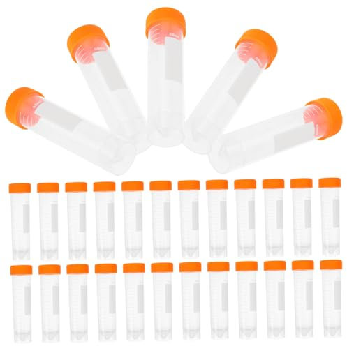 Alipis Tube à Centrifuger 50 Ml Échelle Fond Plat 50 Pièces Tube à Vis pour Laboratoire Pratique et Facile à Utiliser