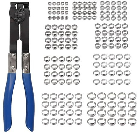 Abrazadera de manguera de acero inoxidable con alicates de 5,8 a 21 mm, herramienta de sujeción para fontanería, uso automotriz, ingenieros y mecánicos