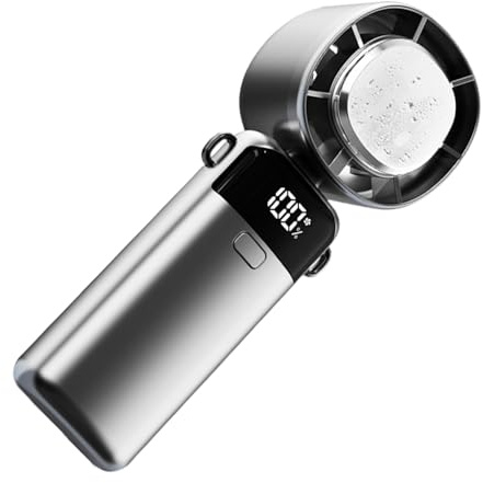 Ventilador de mano | Ventilador de refrigeración portátil para viajes | enfriador de aire silencioso con 100 velocidades, pantalla digital, recargable, plegable, gadgets móviles para viajes