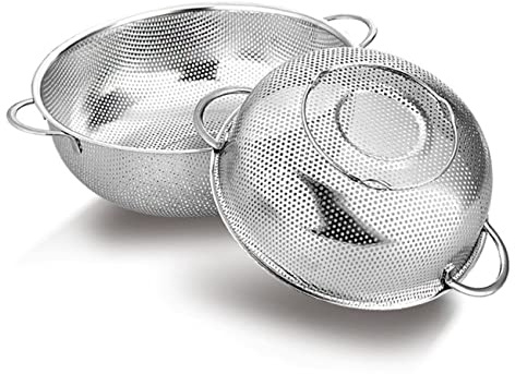 HEALEEP Scolapasta Acciaio Inossidabile per Frutta Design per Cucina e Lavaggio