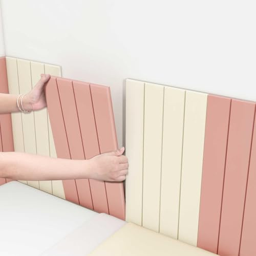 ZJHESXV Rembourrage Mural, Autocollants muraux pour Enfants, Panneaux muraux rembourrés Auto-adhésifs, Pare-Chocs muraux, Protection Murale pour Enfants, tête de lit Murale (Orange, 2 pièces)