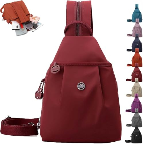 Xiyocadt 2-in-1 wasserdichte Umhängetasche & Brustbeutel Herren/Damen Diebstahlsichere Pendler- und Reisetasche aus Oxford-Stoff Konvertierbar als Rucksack Schultertasche Crossbody Bag