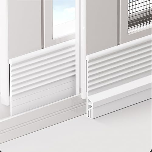 Deflector de Lluvia Flexible Autoadhesivo for Ventanas - Burlete Ventana Corredera Blanco - Barrera Agua Puerta Exterior para Ventana Corredizas y Abatibles, 2/4/8m(Blanco,2m)