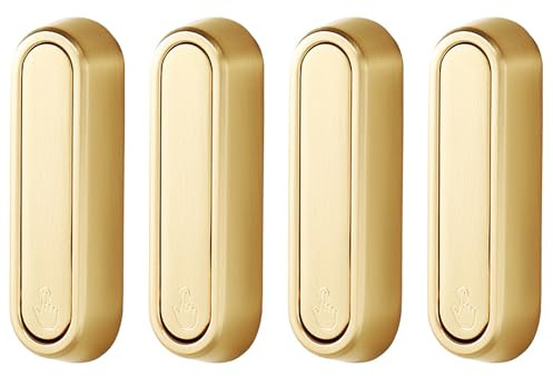 Maslasee 4-Pack Gold Foldable Wall Hooks, Heavy Duty Zinc Alloy Flip Down Coat Hooks Wall Mounted for Hanging Coat, Bag, Towel, Key, Space Saving for Bathroom, Kitchen, Hallway