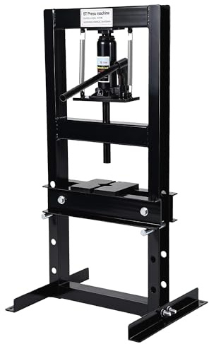 Garvee Presse hydraulique d’Atelier 6T H-Frame - Table réglable, Plateaux de pressage - Outil Robuste pour réparation Auto, redressage, Installation roulements, travaux de métallerie - Usage Garage