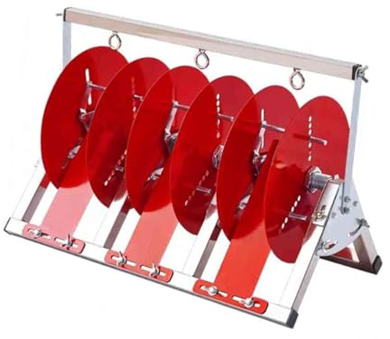 Red Cable Rack Dispenser, Folding Wire Spool Holder, Stainless Steel Axle nizer for Up to 6mm Cables, 5 Reel STO Solut