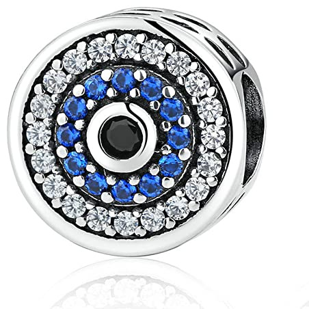Onda ögat berlock 925 sterling silver ängel berlock symbol berlock halloween berlock julberlock för Pandora berlocker armband, Sterlingsilver, Ingen sten