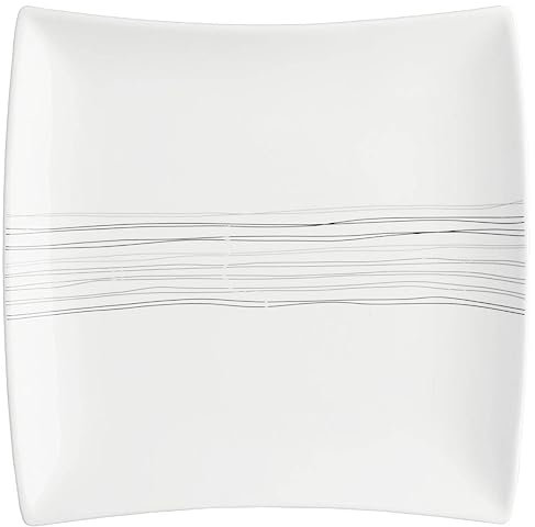 Set De 6 Assiettes à Dessert Carrée - 20 Cm X 20 Cm - Porcelaine