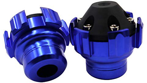 Motorrad Anti-Crash Rahmen Sliders, Asudaro 1 Paar Universal Motorrad Sturzschutz Motorrad Rahmen Schieberegler Protektoren Sturzpad Motorrad CNC Aluminiumrahmen Slider Verkleidungs ​​Guar,Blau