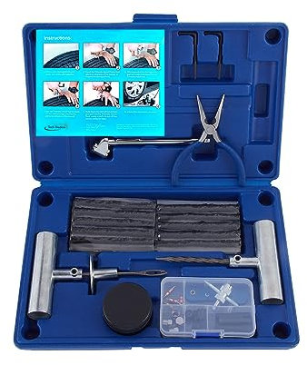 Tech Traders Heavy Duty Professional Tubeless Tyre Puncture Repair Tool Kit-67 Pc Set For Auto, Motorcycle, ATV, Jeep, Truck, Tractor