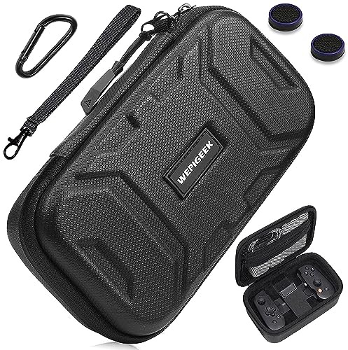 WEPIGEEK Case for Backbone One/PlayStation Edition Mobile Controller,Portable Travel All Protective,Hard Messenger Carrying Bag, Strong Strap,Soft Lining,with Pockets for Accessories Black