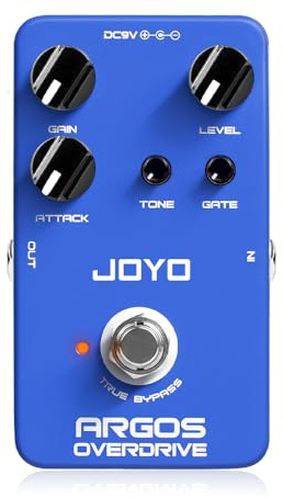 JOYO Overdrive Pedal de efectos para guitarra con multimodo y Noise Gate integrado para guitarra eléctrica y bajo True Bypass Design (ARGOS OVERDRIVE JF-23)