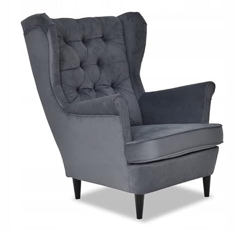 Family Meble Sessel, Modell Gaja, Skandinavisch, Relaxsessel aus Webstoff, Loungesessel, Ohrensessel, Fernsehsessel, Bequemer Sessel, Für Wohnzimmer, Esszimmer, Schlafzimmer, Büro, Amore 32
