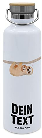 Mr. & Mrs. Panda Trinkflasche personalisiert Faultier Kind - Personalisierte Geschenke, Baby, Selbst Gestalten, Flasche, Kinder, Thermosflasche, Mama, Liebe