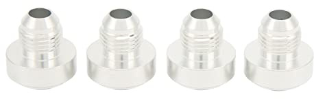 Aramox AN6 Male Billette, 4pcs AN6 Male Billette Alliage D'aluminium 9/16‑18in Diamètre 6AN Filetage Male Billette Remplacement Soudure dans Raccord Bonde