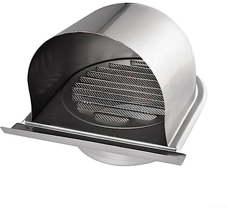 DAZZLEEX Wand-Entlüftungsventil, 150 mm Externe Entlüftungsabdeckungen, Edelstahl-Wandablauf, Rost, Kanalabdeckung, Lüftungsöffnung