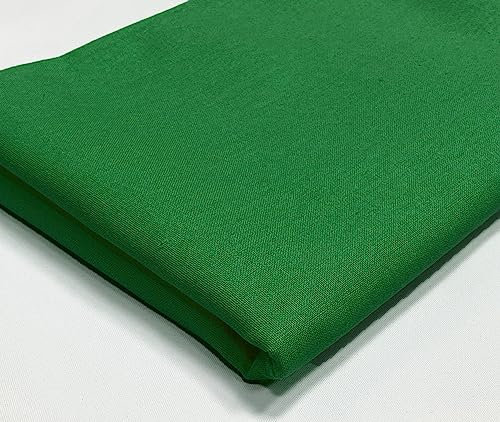 A-Express Tissu en Coton uni - 150 cm de largeur par mètre - Matière en viscose de 150 GSM - Pour la couture, les vêtements, le quilting, la doublure de rideaux - Vert bouteille Demi Mètre