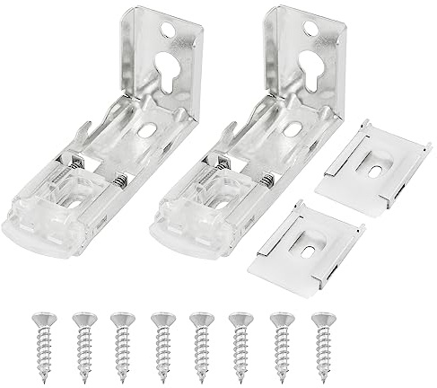 Mountings Brackets for Vertical Blinds ZZLZX 2Sets Replacement Mount Hardware Installation Accessories for Inside and Outside Zebra Roller Window Blinds, L-Shaped Metal Blinds Bracket for Track 4.5cm