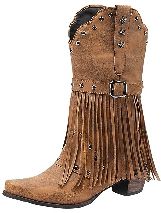 Camperos Donna Neri Equitazione Stivali Camoscio Western Anfibi Biker Boots Biker Invernali Cowboy Boots Cowboy Alti Texani Morbidi Texani