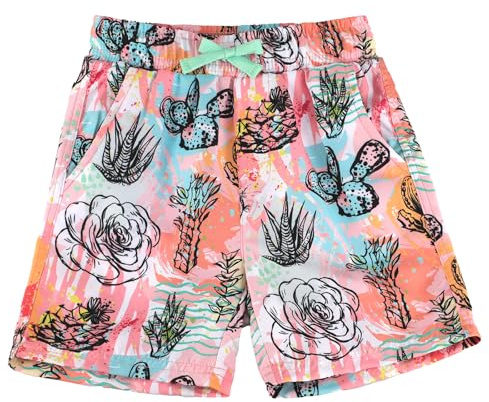 LACOFIA Badbyxor för barn badshorts för pojkar shorts strand/pool med elastisk midja barn, Flerfärgade, 7-8 år