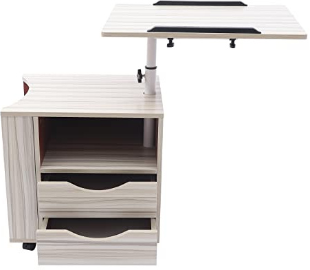 HPDTZ Lazy Laptop Desk, Verstellbarer Bett Beistelltisch, Multifunktionstisch, Rollbarer Laptop Tisch für Schlafzimmer, Wohnzimmer, Studium